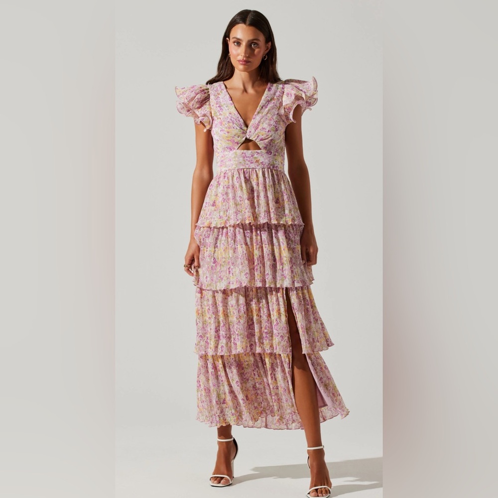Astr the label pink floral dress